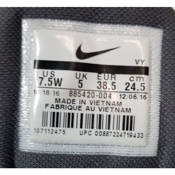 Nike Women's Lunar Converge Gray Running Shoes Lace Up Green Swoosh Size 7.5" W - Picture 10 of 10